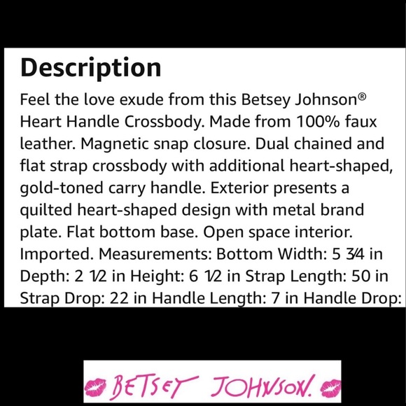 BETSEY JOHNSON HEART CROSSBODY - Picture 4 of 6
